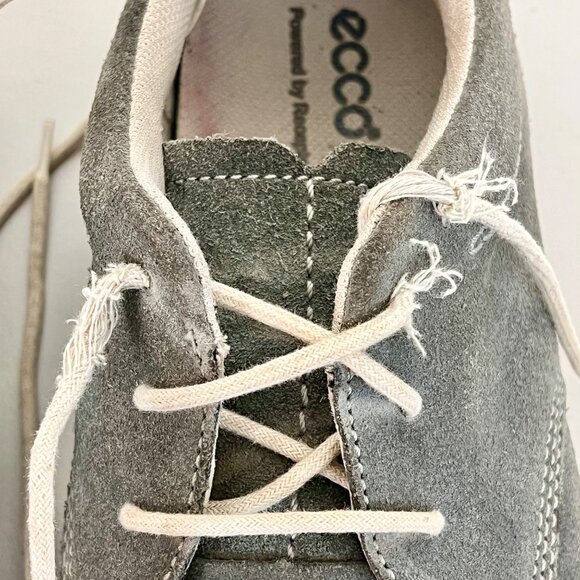 Ecco Gray/Beige Suede Mens Receptor Walking Shoe Sz 10-10.5 EU 44 Light Durable - Picture 11 of 15